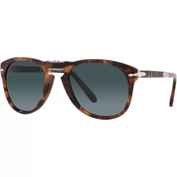 Persol PO0714SM Steve McQueen Aviator SunglassesCaffeLight Blue Gradient Dark Blue Polarized