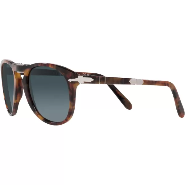 Persol PO0714SM Steve McQueen Aviator SunglassesCaffeLight Blue Gradient Dark Blue Polarized