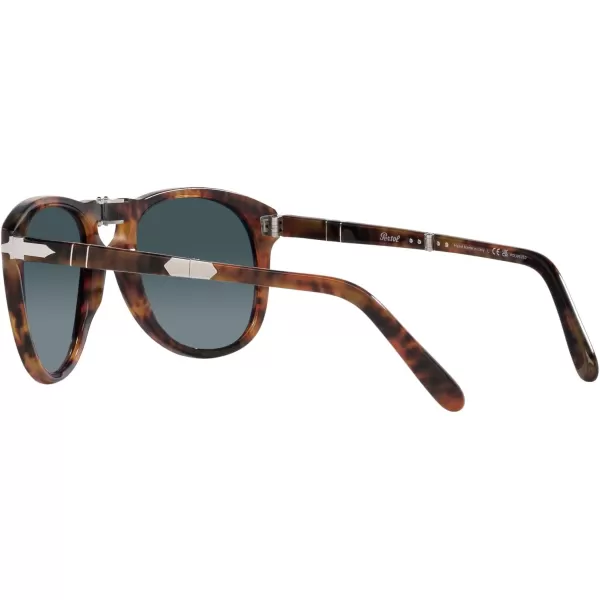 Persol PO0714SM Steve McQueen Aviator SunglassesCaffeLight Blue Gradient Dark Blue Polarized