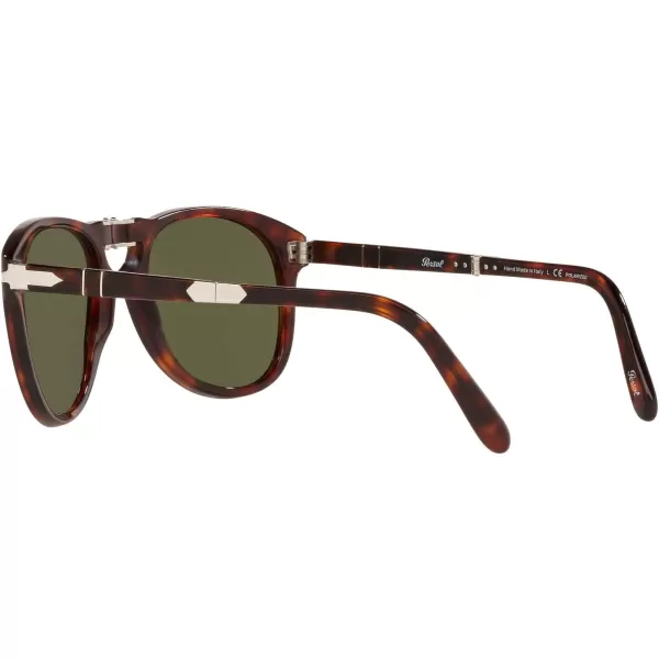 Persol PO0714SM Steve McQueen Aviator SunglassesHavanaGreen Polarized