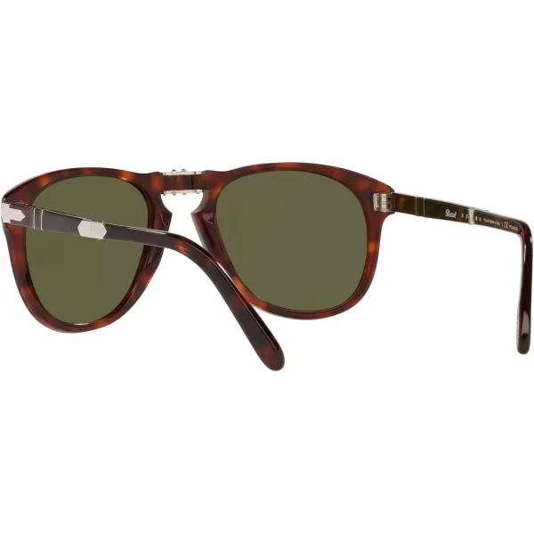 Persol PO0714SM Steve McQueen Aviator SunglassesHavanaGreen Polarized