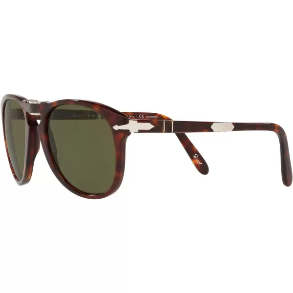 Persol PO0714SM Steve McQueen Aviator SunglassesHavanaGreen Polarized