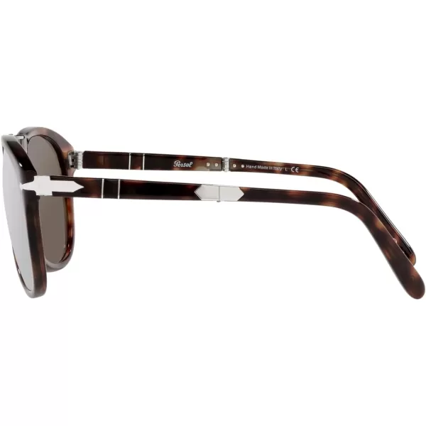 Persol PO0714SM Steve McQueen Aviator SunglassesHavanaGrey