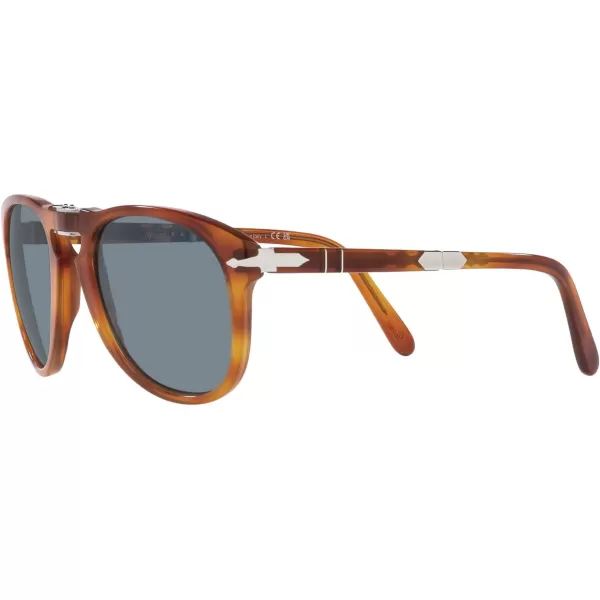 Persol PO0714SM Steve McQueen Aviator SunglassesTerra Di SienaLight Blue Gradient Dark Blue