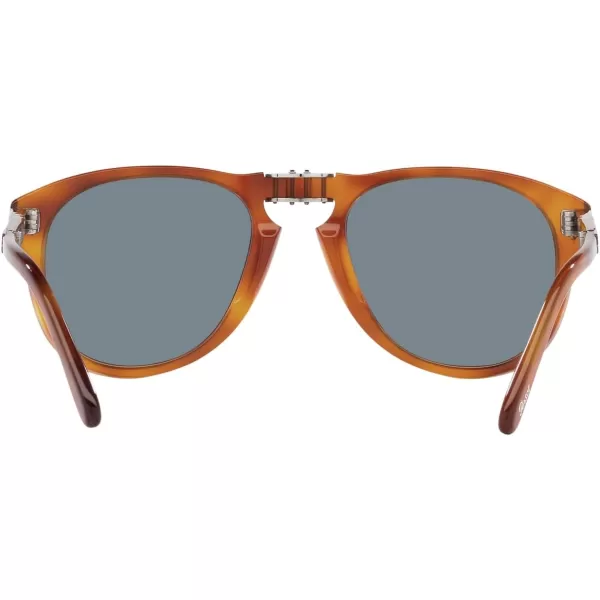 Persol PO0714SM Steve McQueen Aviator SunglassesTerra Di SienaLight Blue Gradient Dark Blue