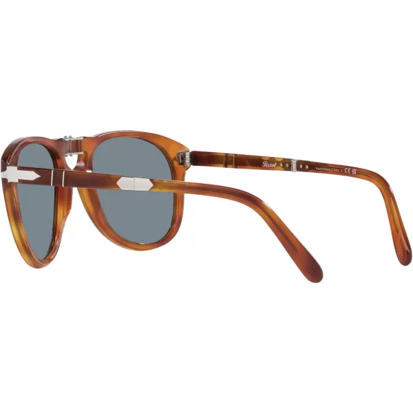 Persol PO0714SM Steve McQueen Aviator SunglassesTerra Di SienaLight Blue Gradient Dark Blue