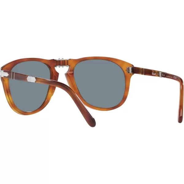 Persol PO0714SM Steve McQueen Aviator SunglassesTerra Di SienaLight Blue Gradient Dark Blue