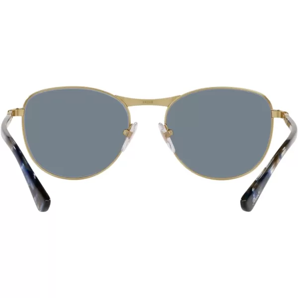 Persol PO1002S Pilot SunglassesGoldLight Blue