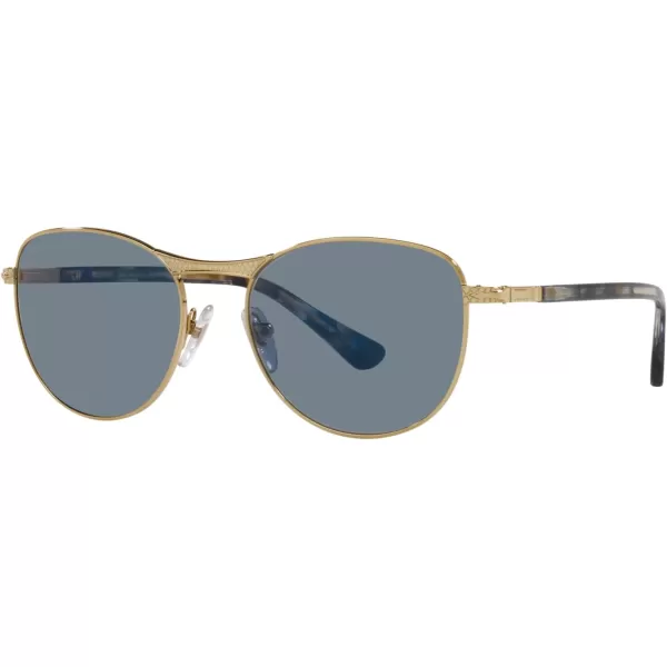 Persol PO1002S Pilot SunglassesGoldLight Blue