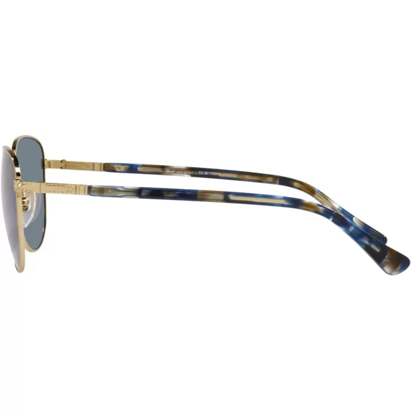 Persol PO1002S Pilot SunglassesGoldLight Blue