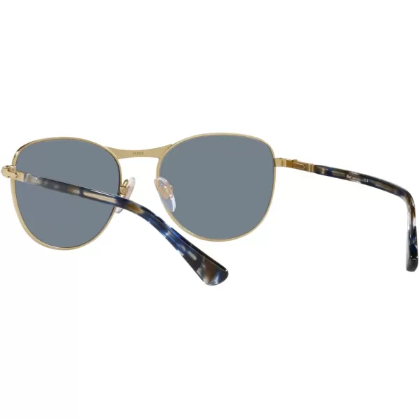 Persol PO1002S Pilot SunglassesGoldLight Blue