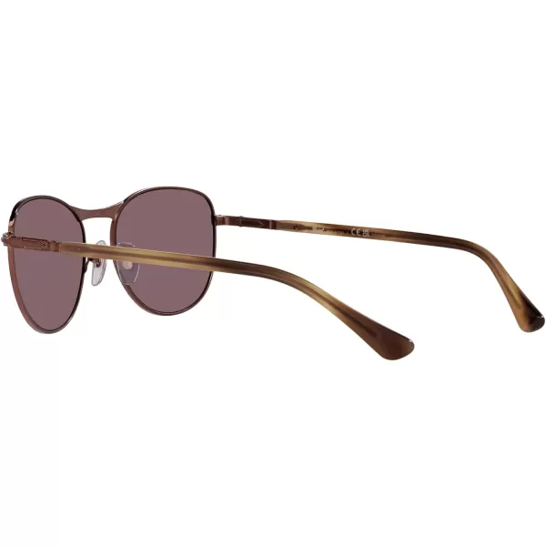 Persol PO1002S Pilot SunglassesShiny BrownDark Violet Polarized