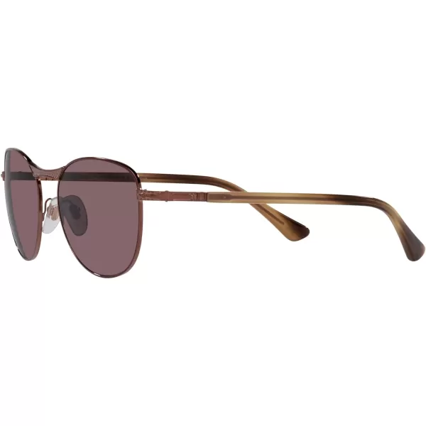 Persol PO1002S Pilot SunglassesShiny BrownDark Violet Polarized