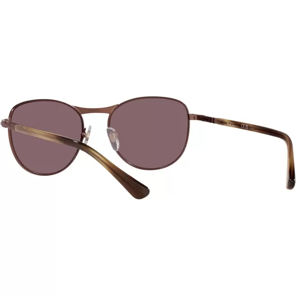 Persol PO1002S Pilot SunglassesShiny BrownDark Violet Polarized