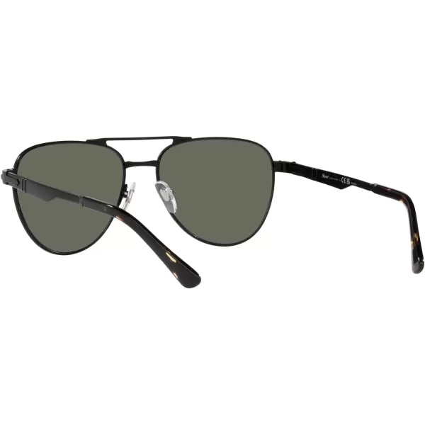 Persol PO1003S Pilot SunglassesDemigloss BlackGreen Polarized