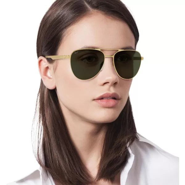 Persol PO1003S Pilot SunglassesGoldGreen