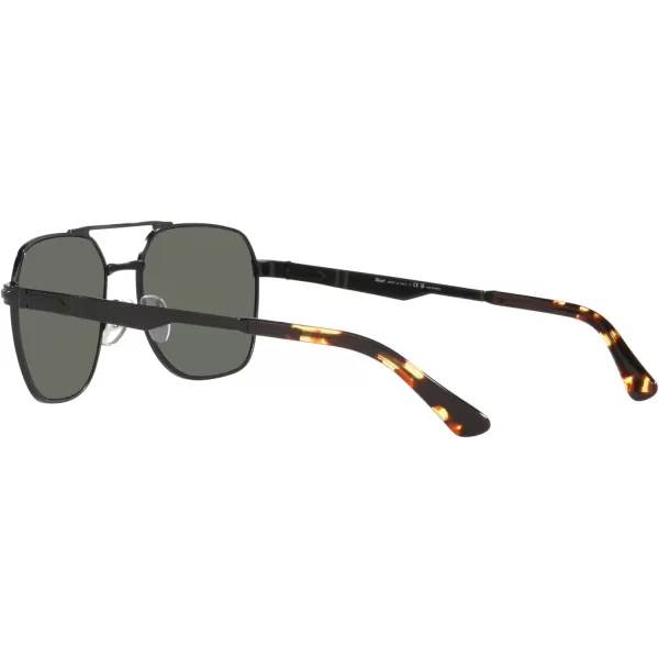 Persol PO1004S Pilot SunglassesDemigloss BlackGreen Polarized