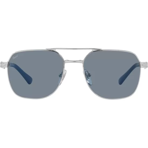 Persol PO1004S Pilot SunglassesSilverLight Blue