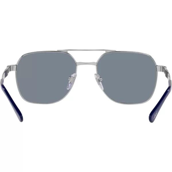 Persol PO1004S Pilot SunglassesSilverLight Blue