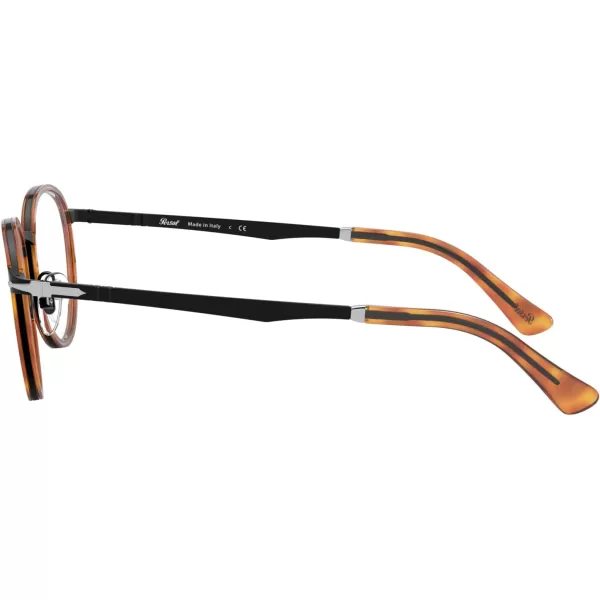 Persol PO2468V Round Prescription Eyewear FramesBlackHavanaDemo Lens