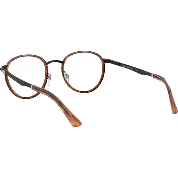 Persol PO2468V Round Prescription Eyewear FramesBlackHavanaDemo Lens