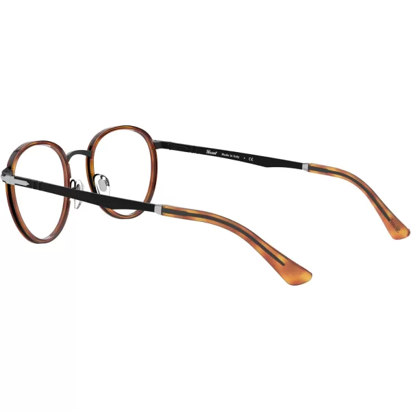 Persol PO2468V Round Prescription Eyewear FramesBlackHavanaDemo Lens