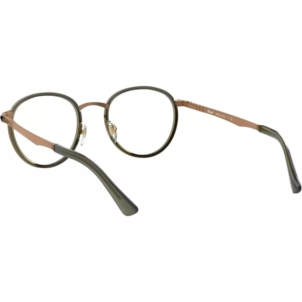 Persol PO2468V Round Prescription Eyewear FramesCopperGreyDemo Lens