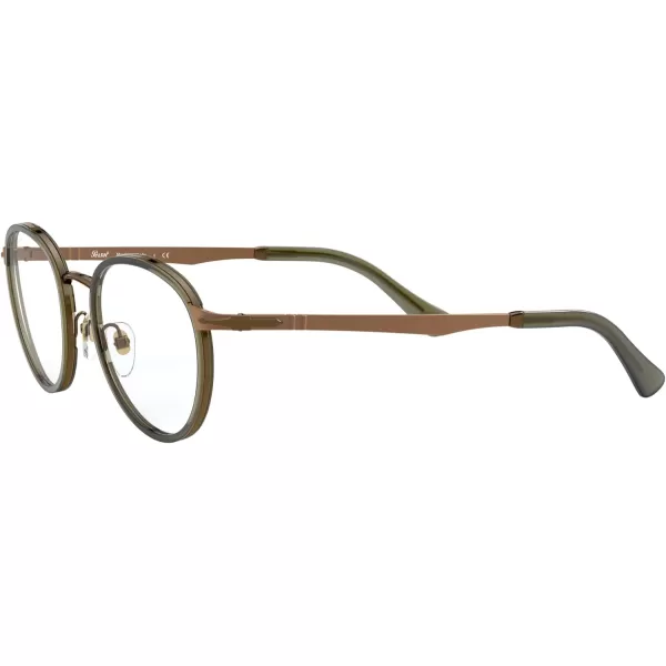 Persol PO2468V Round Prescription Eyewear FramesCopperGreyDemo Lens