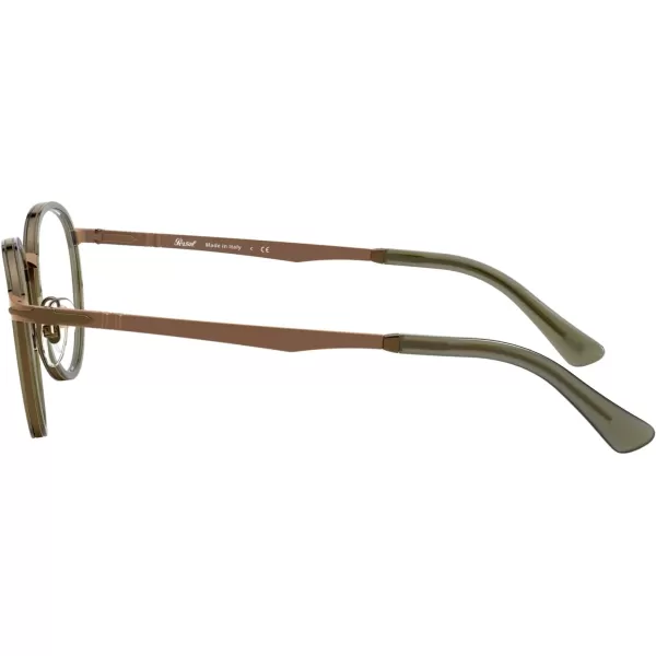 Persol PO2468V Round Prescription Eyewear FramesCopperGreyDemo Lens