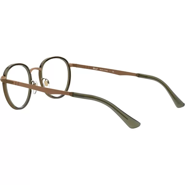 Persol PO2468V Round Prescription Eyewear FramesCopperGreyDemo Lens