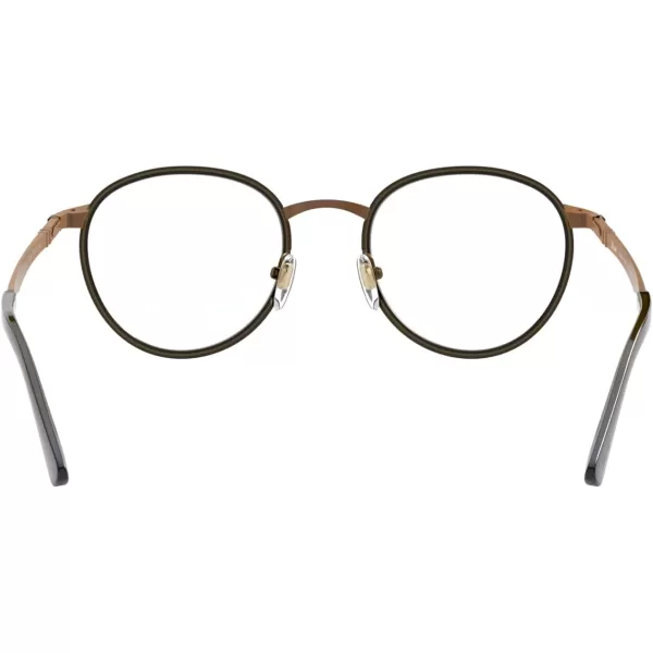 Persol PO2468V Round Prescription Eyewear FramesCopperGreyDemo Lens