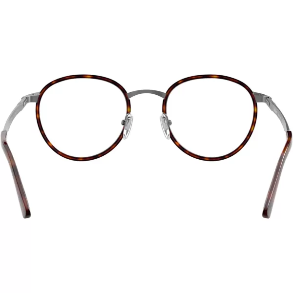 Persol PO2468V Round Prescription Eyewear FramesGunmetalHavanaDemo Lens