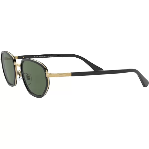 Persol PO2471S Round SunglassesGoldBlackGreen Polarized