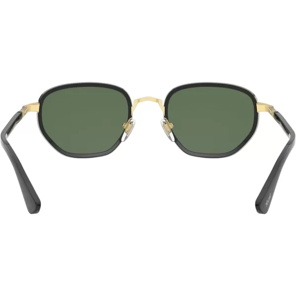 Persol PO2471S Round SunglassesGoldBlackGreen Polarized