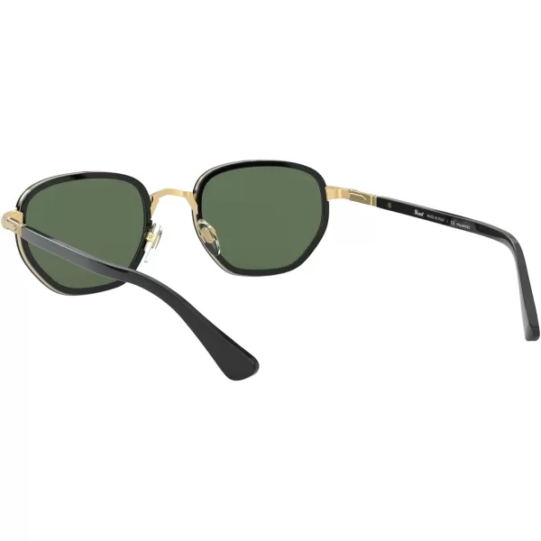 Persol PO2471S Round SunglassesGoldBlackGreen Polarized