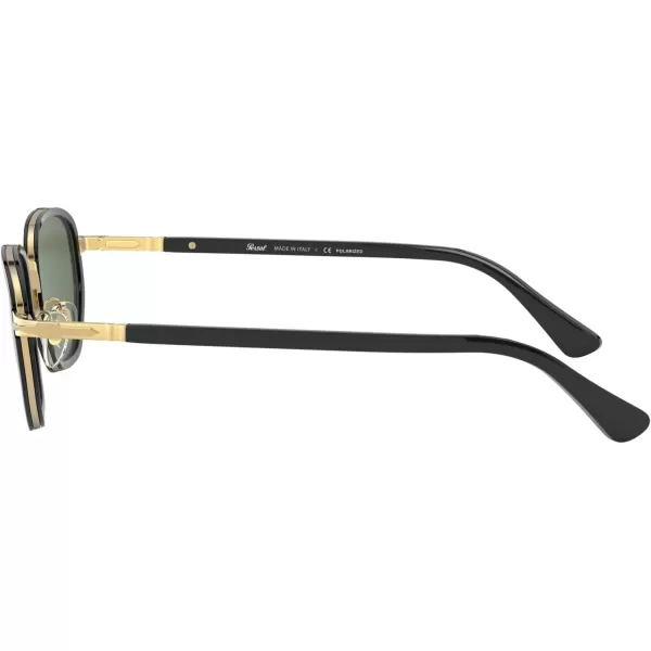 Persol PO2471S Round SunglassesGoldBlackGreen Polarized