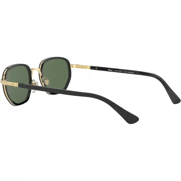 Persol PO2471S Round SunglassesGoldBlackGreen Polarized