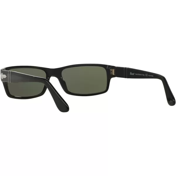 Persol PO2747S Rectangular SunglassesBlackGreen Polarized