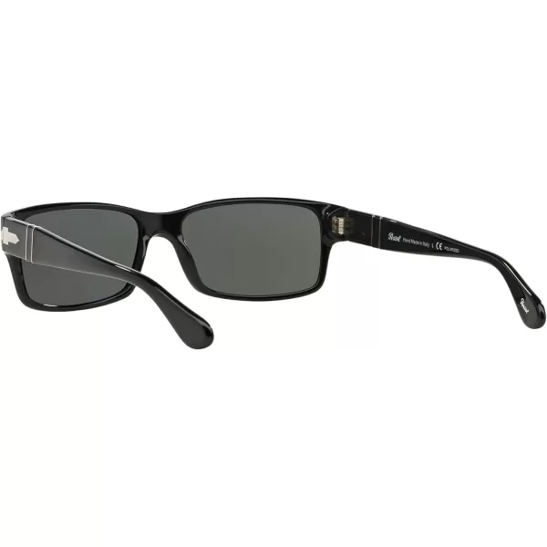 Persol PO2803S Rectangular SunglassesBlackGreen Polarized