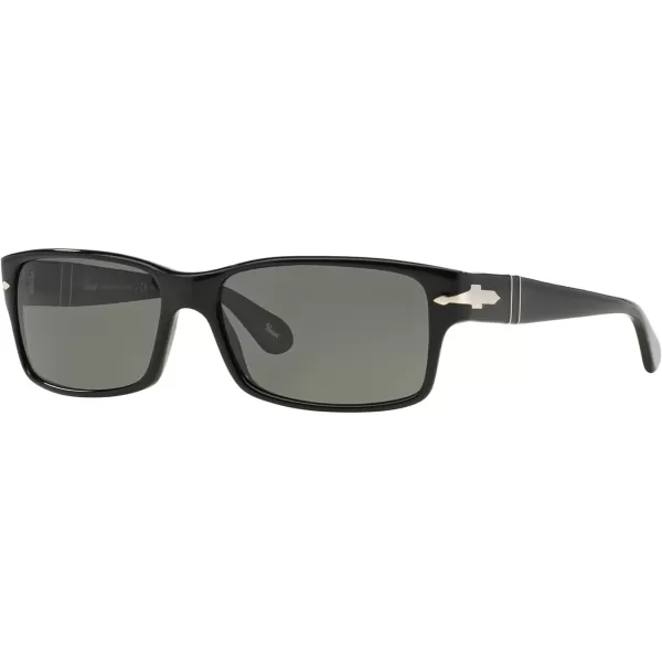 Persol PO2803S Rectangular SunglassesBlackGreen Polarized