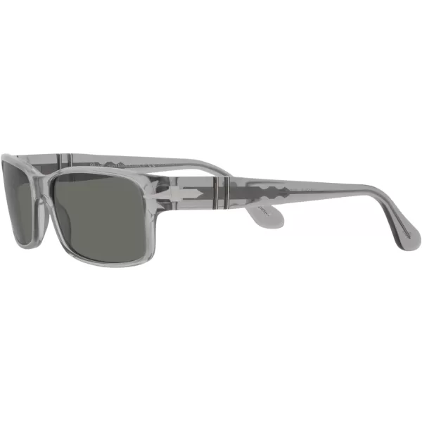 Persol PO2803S Rectangular SunglassesTransparent GreyGreen Polarized