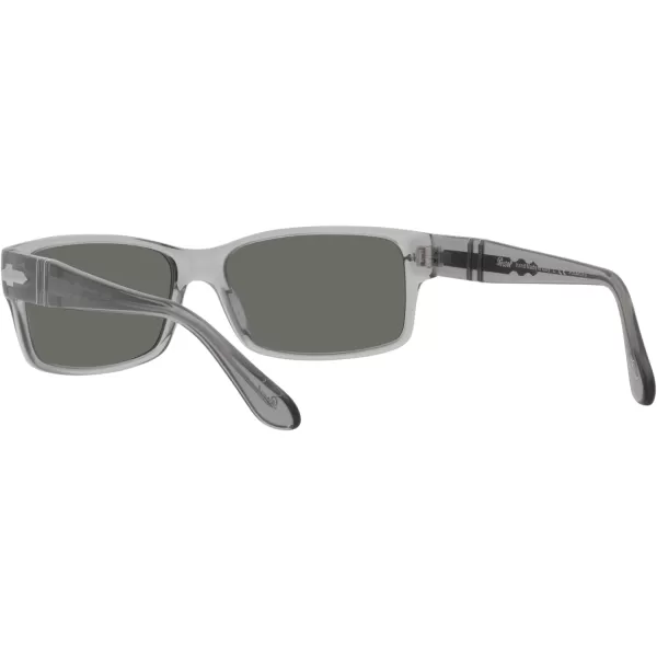 Persol PO2803S Rectangular SunglassesTransparent GreyGreen Polarized