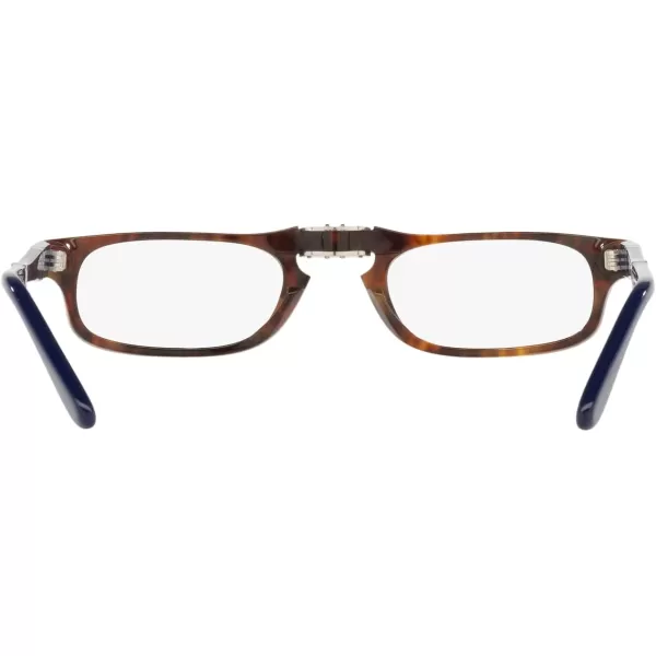 Persol PO2886V Rectangular Prescription Eyewear FramesHavanaDark BlueDemo Lens