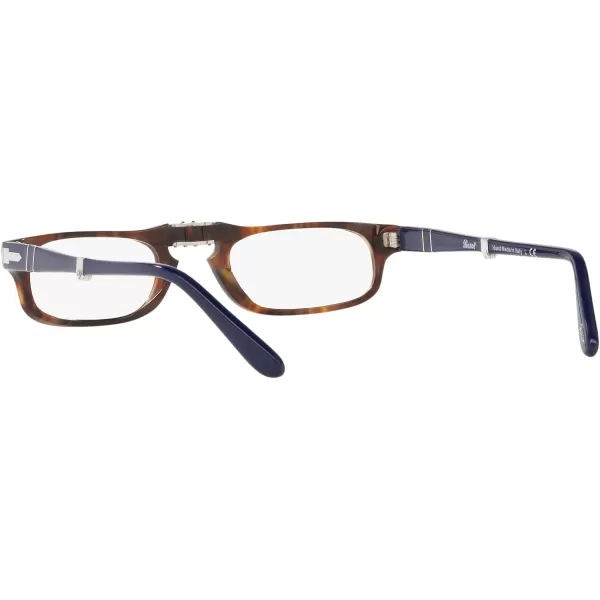 Persol PO2886V Rectangular Prescription Eyewear FramesHavanaDark BlueDemo Lens