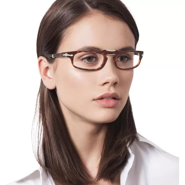 Persol PO2886V Rectangular Prescription Eyewear FramesHavanaDemo Lens