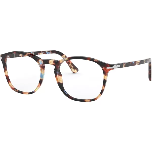 Persol PO3007VM Square Prescription Eyewear FramesAzureBrown TortoiseDemo Lens