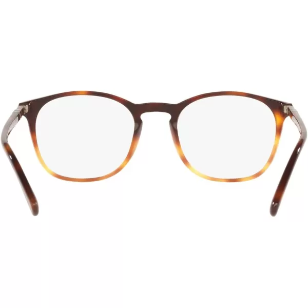 Persol PO3007VM Square Prescription Eyewear FramesDark TortoiseLight BrownDemo Lens