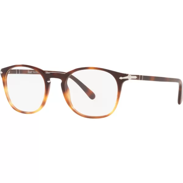 Persol PO3007VM Square Prescription Eyewear FramesDark TortoiseLight BrownDemo Lens