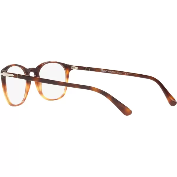 Persol PO3007VM Square Prescription Eyewear FramesDark TortoiseLight BrownDemo Lens