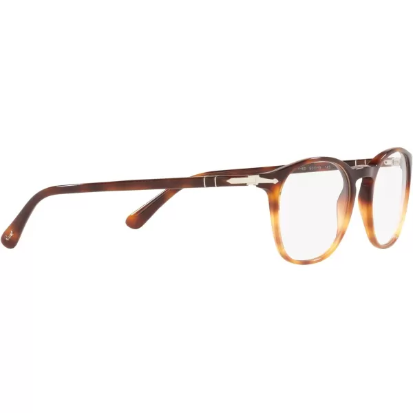 Persol PO3007VM Square Prescription Eyewear FramesDark TortoiseLight BrownDemo Lens